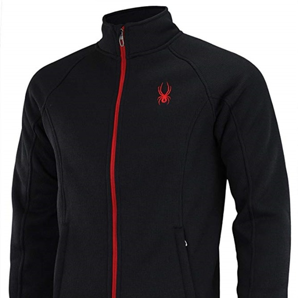 🆕 Spyder Men's Constant Full Zip Black Sweater Jacket - Picture 1 of 9